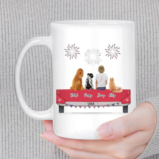 4th of  July Pet & Owner Coffee Mug