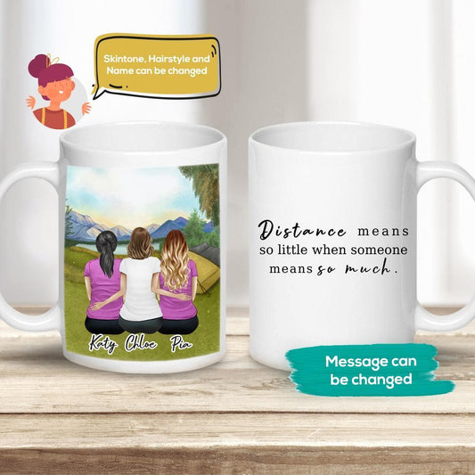 Camping Personalized Best Friend Sister Coffee Mug