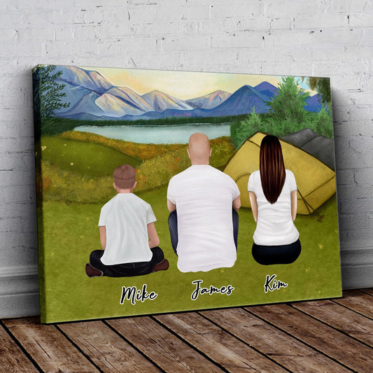Camping Personalized Family Wrapped Canvas