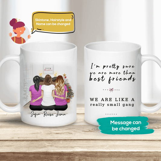Christmas Scene Personalized Sister Best Friend Coffee Mug
