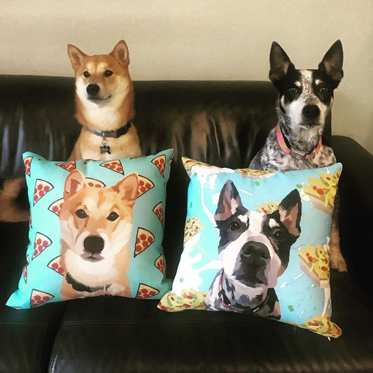 Custom Pet Couch Pillow with Cover
