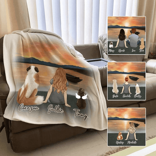 Sunset Personalized Pet & Owner Blanket